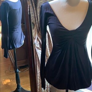 ANTHROPOLOGIE-GORGEOUS DK VIOLET TOP WITH CUTE FIT